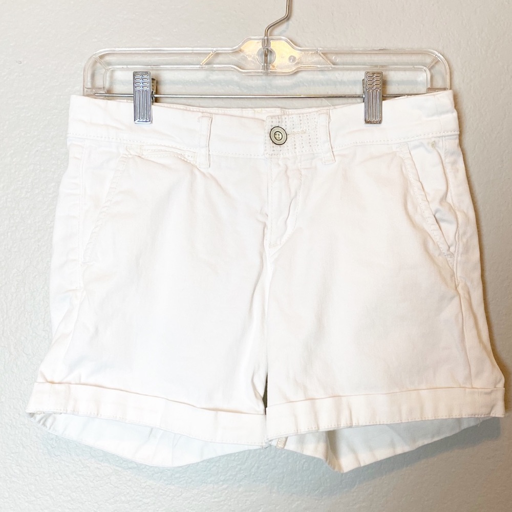 Anthropologie Letterpress Hyphen White Shorts 25